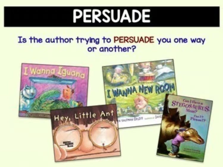 Authors Purpose Reading Passages Persuade Inform Entertain Activities Grade 2-3