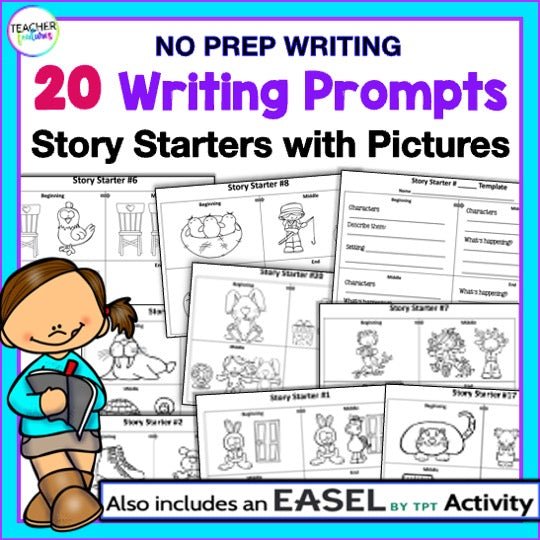 PICTURE WRITING PROMPTS 1st Grade & 2nd Grade CREATIVE WRITING Activities - Teacher Features
