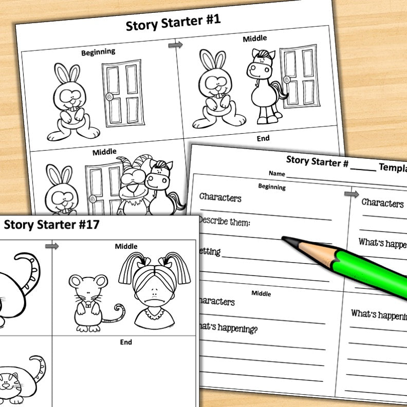PICTURE WRITING PROMPTS 1st Grade & 2nd Grade CREATIVE WRITING Activities - Teacher Features
