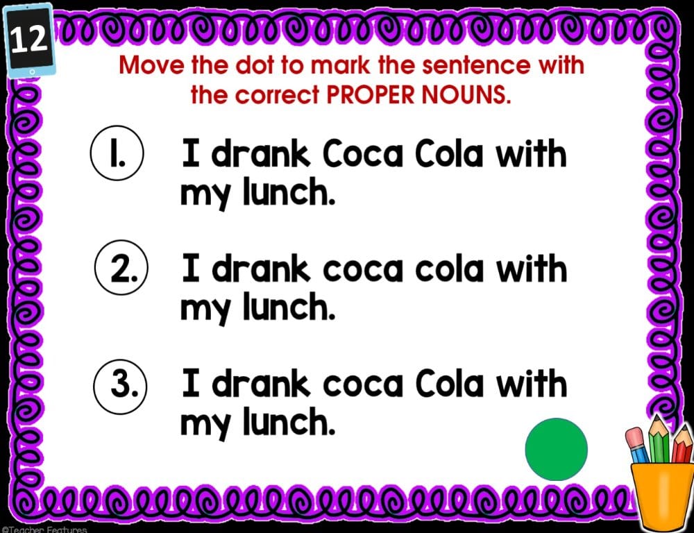 CAPITALIZING PROPER NOUNS 2nd Grade Grammar GOOGLE SLIDES Digital Download Teacher Features