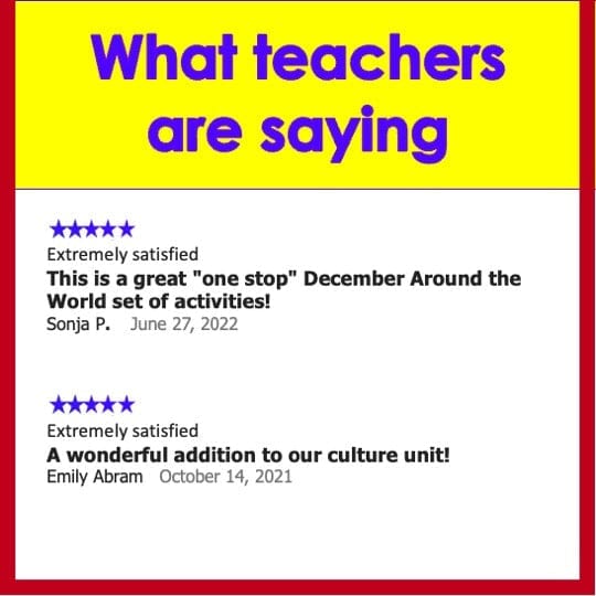 CHRISTMAS & HOLIDAYS AROUND THE WORLD December Writing Research Report Digital Download Teacher Features