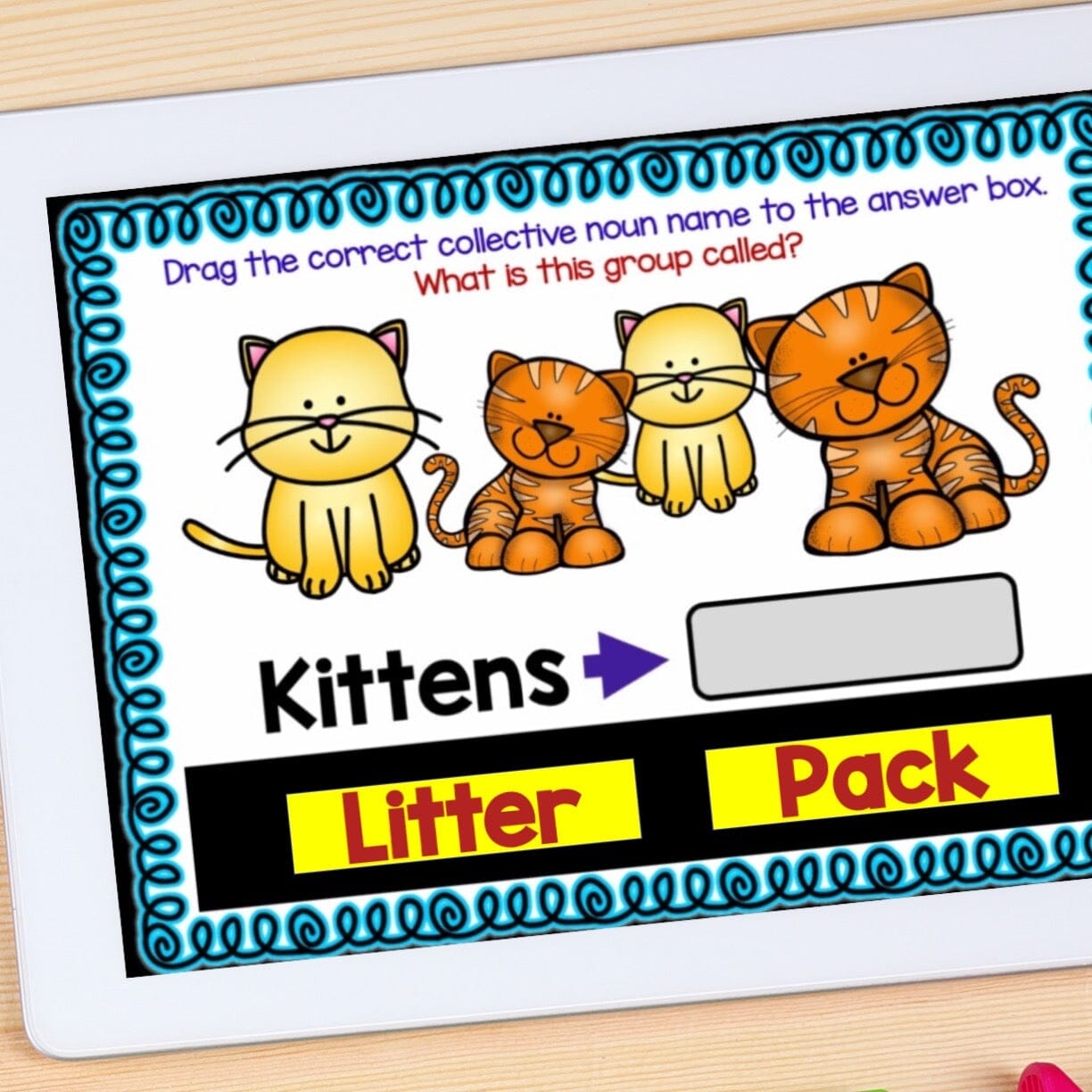 Google Slides COLLECTIVE NOUNS 2nd grade GRAMMAR Digital Download Teacher Features
