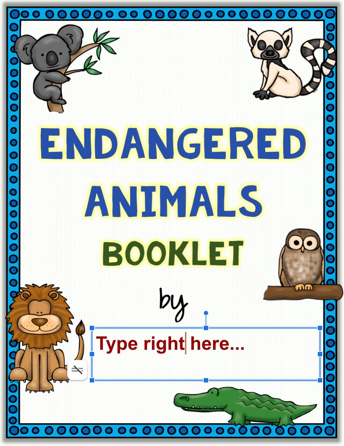 Google Slides ENDANGERED ANIMAL REPORTS Research Writing Project Digital Download Teacher Features