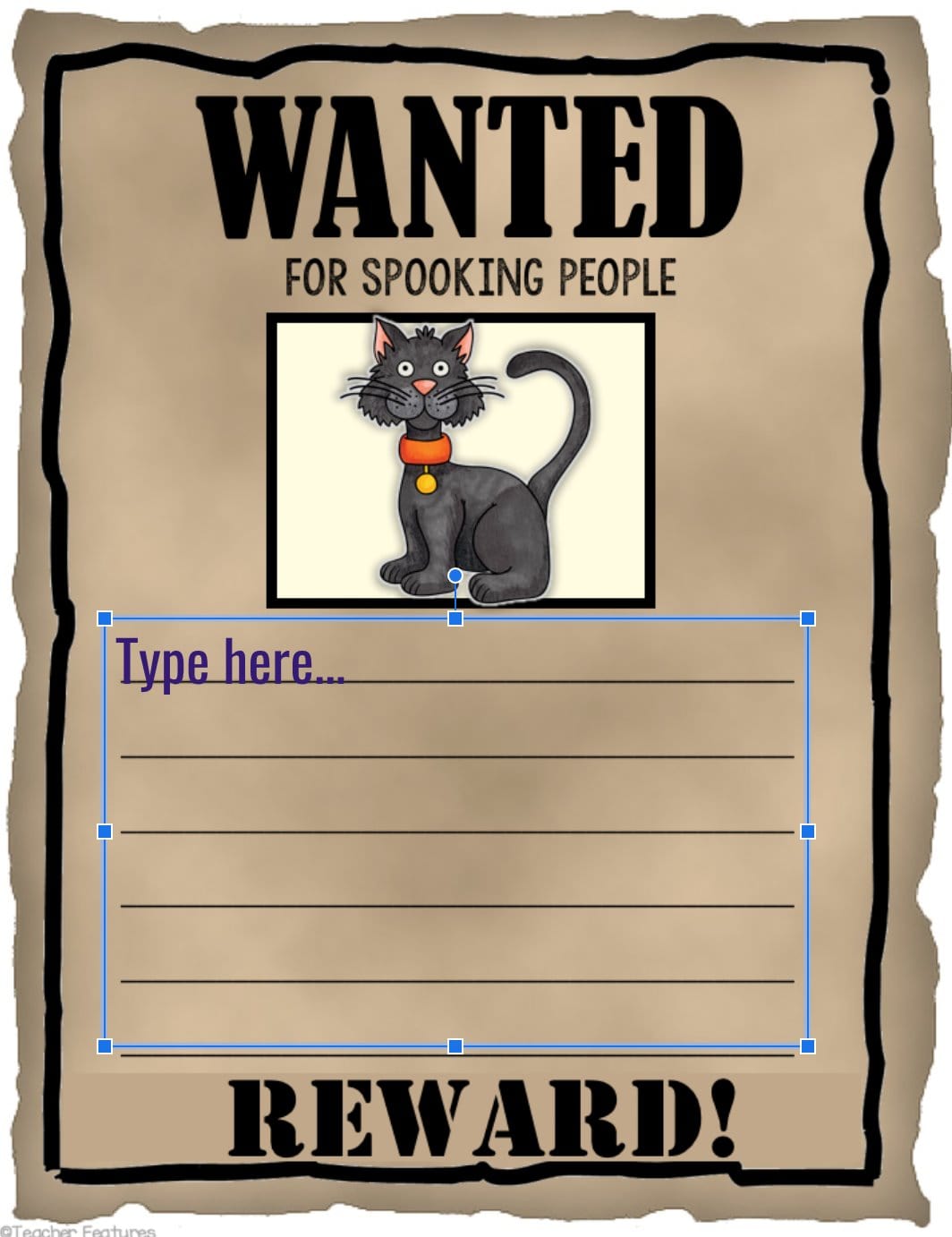HALLOWEEN DESCRIPTIVE WRITING WANTED POSTERS Google Slides Digital Download Teacher Features