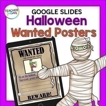 HALLOWEEN DESCRIPTIVE WRITING WANTED POSTERS Google Slides Digital Download Teacher Features