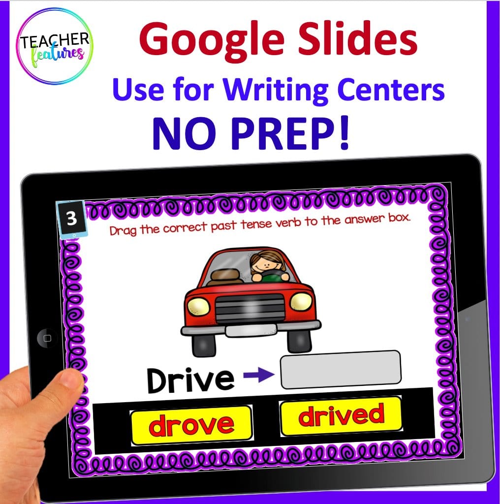 IRREGULAR PAST TENSE VERBS Grammar Activities GOOGLE SLIDES Digital Download Teacher Features