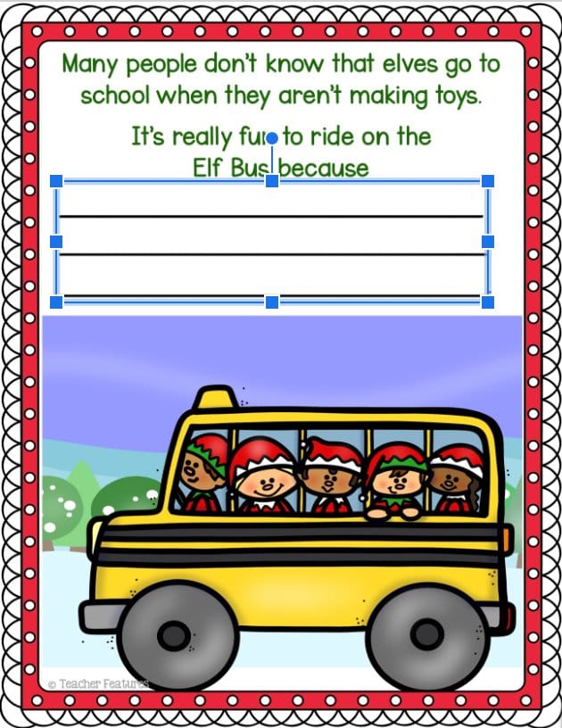 MY LIFE AS SANTA'S ELF Christmas WRITING PROMPTS Google Slides Digital Download Teacher Features