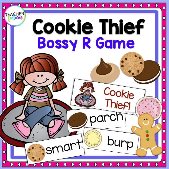 PHONICS GAME Bossy R Controlled Vowels Cookie Thief Digital Download Teacher Features