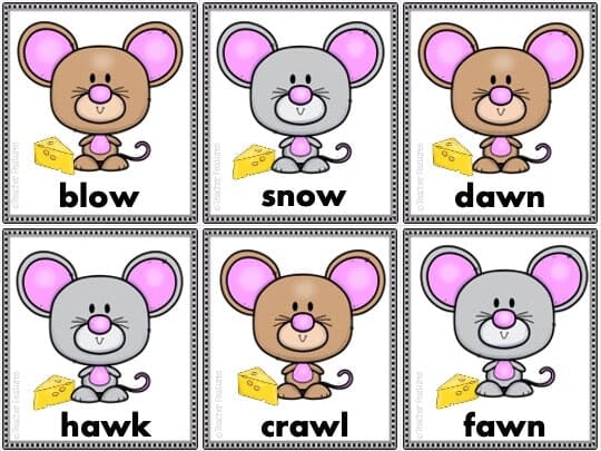 PHONICS GAME LONG VOWELS DIPHTHONGS VOWEL TEAMS Mouse & Cheese Digital Download Teacher Features