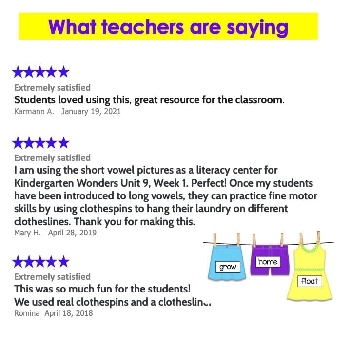 PHONICS WORD SORTS Short & Long Vowels WORD WORK CENTERS Digital Download Teacher Features