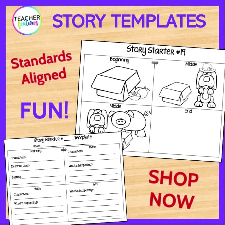 PICTURE WRITING PROMPTS 1st Grade & 2nd Grade CREATIVE WRITING Activities Digital Download Teacher Features