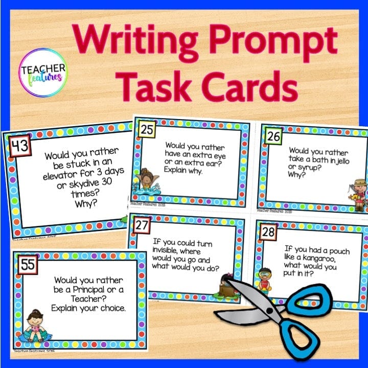 Printable WRITING PROMPTS End of Year Writing Activity Digital Download Teacher Features