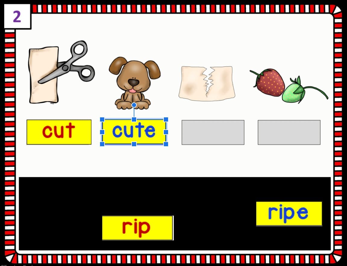 SILENT E & CVCe WORD SORT Google Slides Digital Download Teacher Features