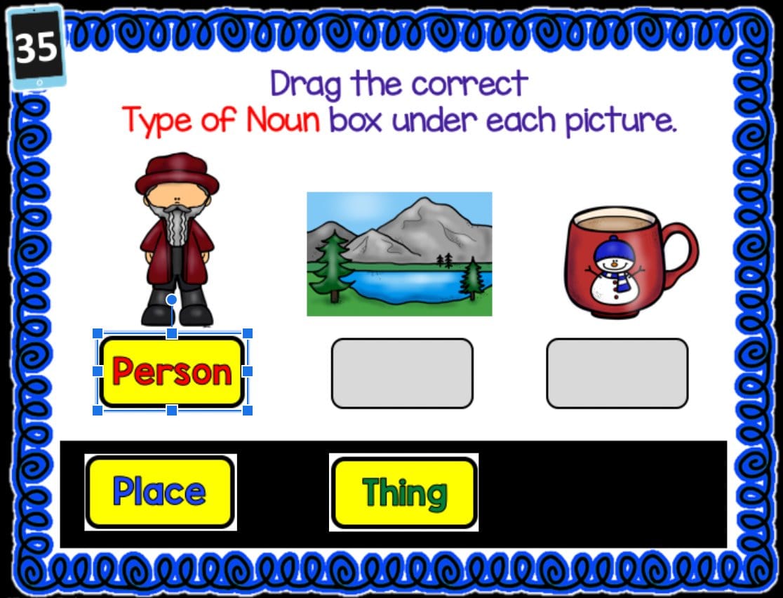 SORTING NOUNS 1st Grade GRAMMAR Google Slides Digital Download Teacher Features