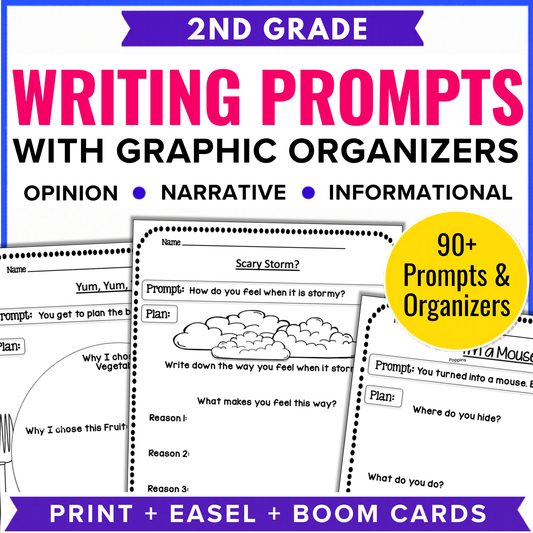 2nd Grade Writing Prompts | Opinion, Persuasive, Informative & Narrative