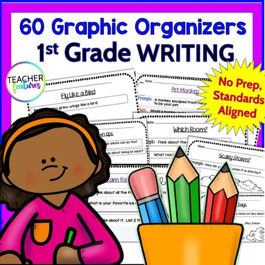 1ST GRADE Opinion Persuasive Informative Narrative WRITING PROMPTS Digital Download Teacher Features