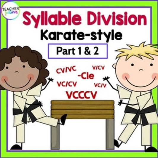 6 SYLLABLES TYPES Games & Activities SYLLABLE DIVISION Bundle