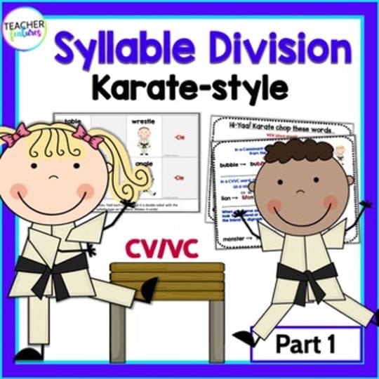 6 SYLLABLE TYPES Open Closed SYLLABLE DIVISION GAMES 6 syllable types open closed syllable division games