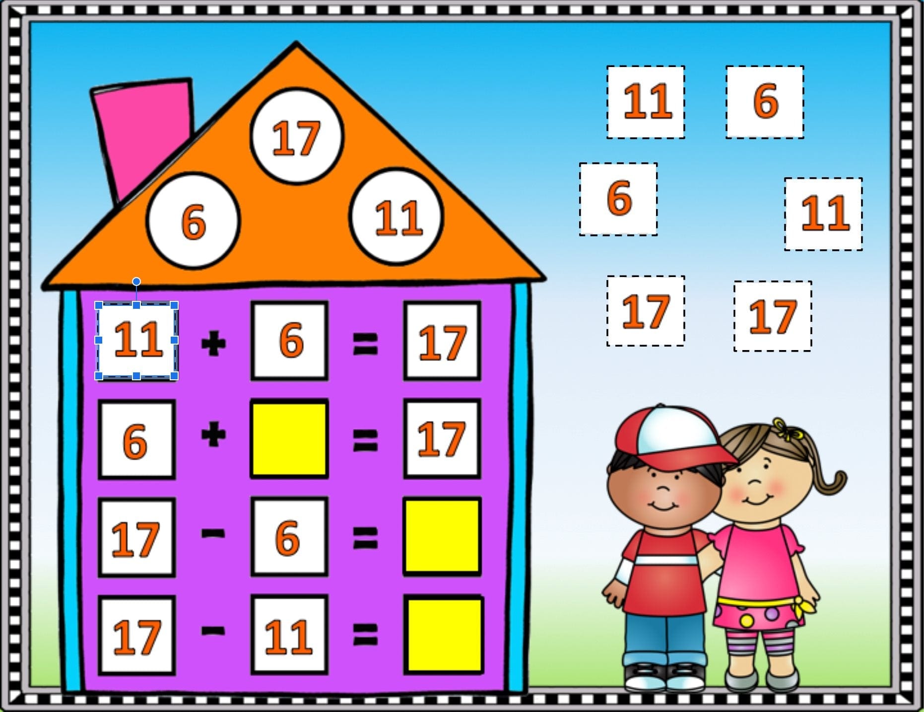 ADDITION & SUBTRACTION within 20 FACT FAMILIES Google Slides Digital Download Teacher Features