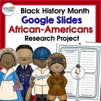 BLACK HISTORY MONTH BIOGRAPHY REPORT & READING PASSAGES Google Slides Digital Download Teacher Features