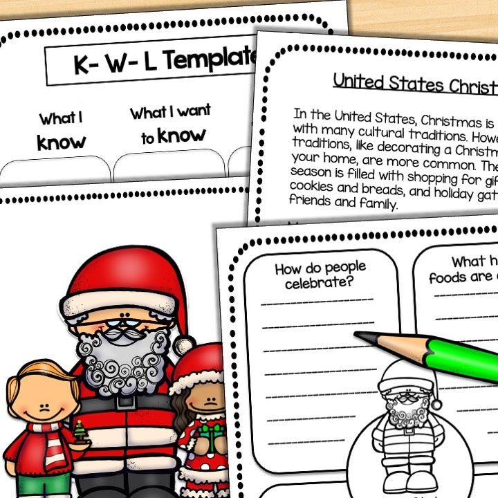 CHRISTMAS & HOLIDAYS AROUND THE WORLD December Writing Research Report - Teacher Features