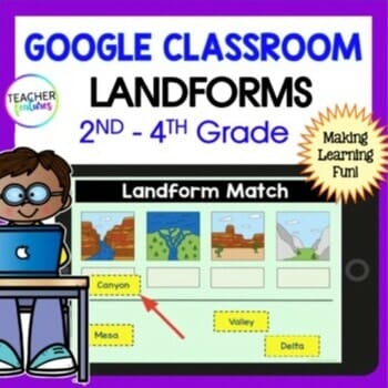 LANDFORMS and BODIES OF WATER Google Slides Digital Download Teacher Features
