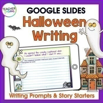 October Writing HALLOWEEN STORY PROMPTS 2ND & 3RD GRADE Google Slides Digital Download Teacher Features