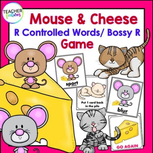 PHONICS GAME BOSSY R CONTROLLED VOWELS Mouse & Cheese Digital Download Teacher Features