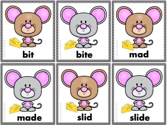 PHONICS GAME CVCE SILENT E SHORT VOWELS CVC Mouse & Cheese Digital Download Teacher Features