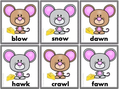 PHONICS GAME LONG VOWELS DIPHTHONGS VOWEL TEAMS Mouse & Cheese Digital Download Teacher Features