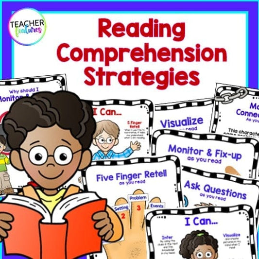 READING COMPREHENSION STRATEGIES Posters & Guides Grades 2-4 Digital Download Teacher Features