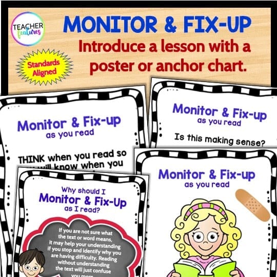 READING COMPREHENSION STRATEGIES Posters & Guides Grades 2-4 Digital Download Teacher Features