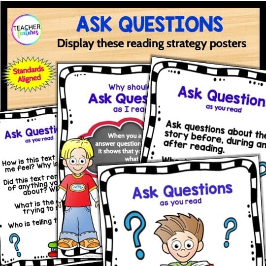 READING COMPREHENSION STRATEGIES Posters & Guides Grades 2-4 Digital Download Teacher Features