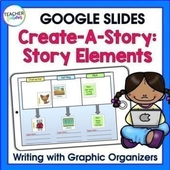 STORY ELEMENTS GRAPHIC ORGANIZERS Create-A-Story GOOGLE SLIDES Digital Download Teacher Features