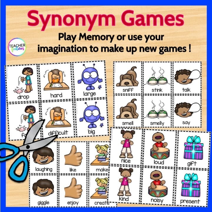 Synonym Center Activities & Matching Games